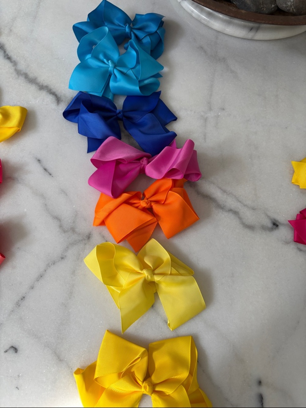 7 Large Grosgrain Hair Bows 🎀